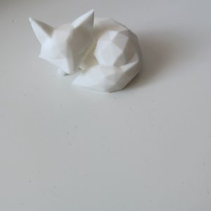 Uyuyan Tilki Figür (Low Poly) – Filamiko 3D baskı (3)