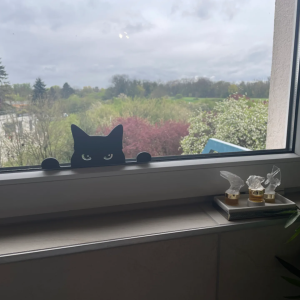 Siyah Kedi Silüeti Dekor – Filamiko 3D baskı (2)