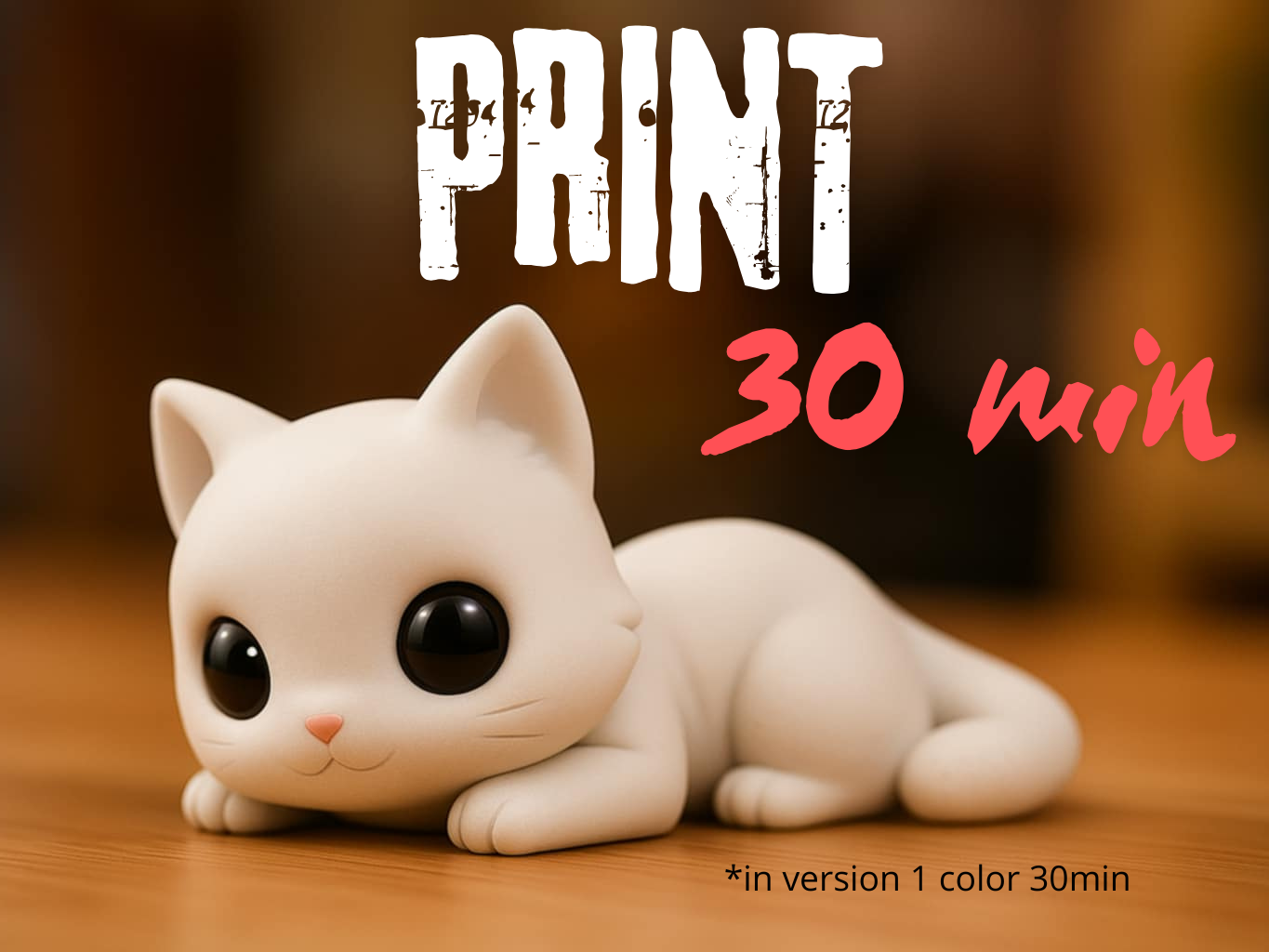 Minik Sevimli Kedi Figür – Filamiko 3D baskı