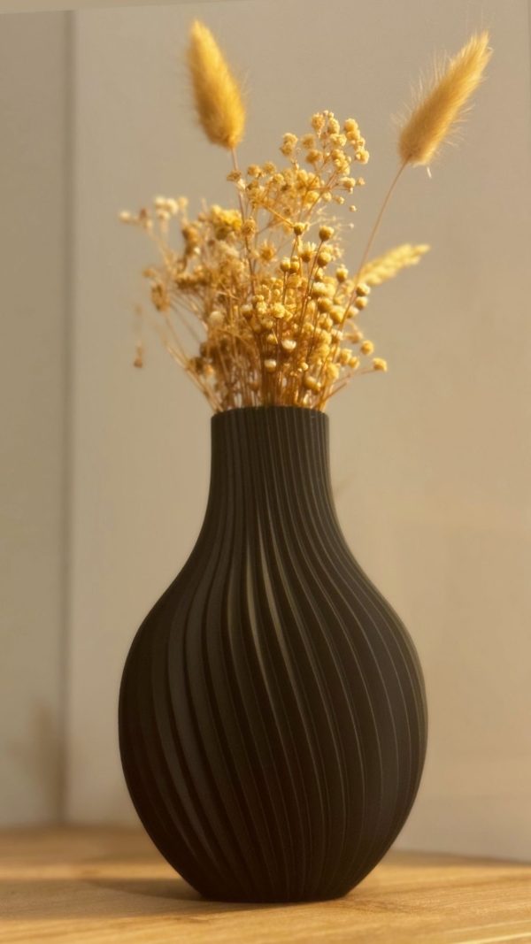 Dalga Desenli Modern Vazo – Filamiko 3D baskı (2)