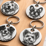 Köpek Motifli Anahtarlık – Filamiko 3D baskı