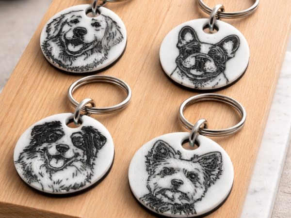 Köpek Motifli Anahtarlık – Filamiko 3D baskı