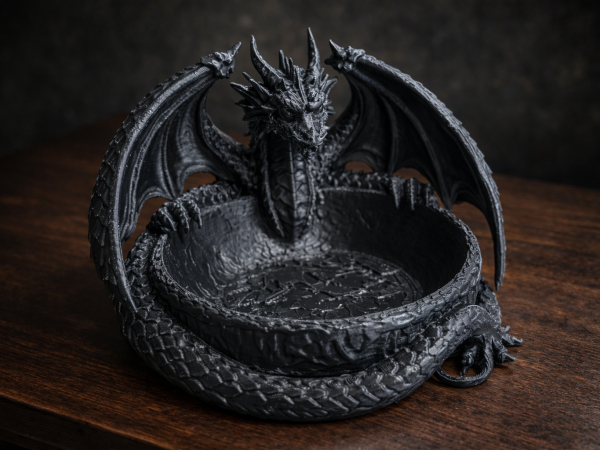 Ejderhalı Dekoratif Kase – Filamiko 3D baskı