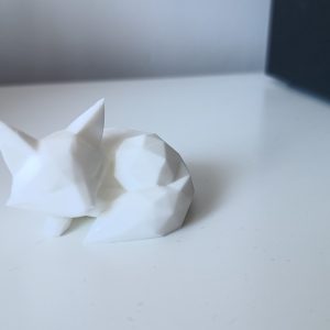 Uyuyan Tilki Figür (Low Poly) – Filamiko 3D baskı (2)