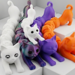 Esnek Kedi Figür (Bükülebilir) – Filamiko 3D baskı