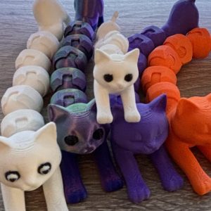 Esnek Kedi Figür (Bükülebilir) – Filamiko 3D baskı (4)