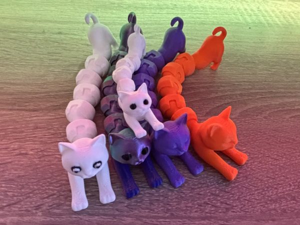 Esnek Kedi Figür (Bükülebilir) – Filamiko 3D baskı (3)