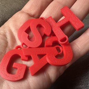 Kişiye Özel Harf Anahtarlık / Charm – Filamiko 3D baskı (2)