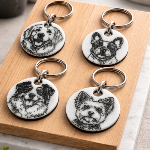 Köpek Motifli Anahtarlık – Filamiko 3D baskı (2)